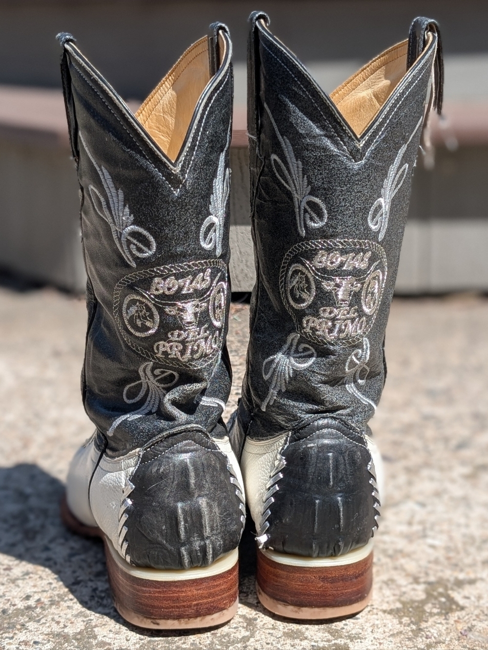 Botas Del Primo Rare Men's Leather Caiman Cowboy Boots Mexico 29 US 11/11.5 - Picture 7 of 16